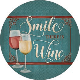 Mollie B. MOL2526RP - MOL2526RP - Smile There is Wine - 18x18  from Penny Lane