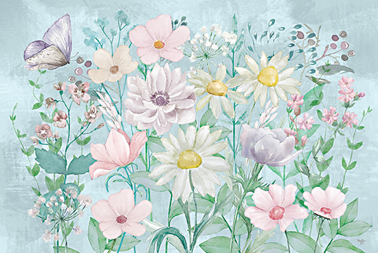 Mollie B. MOL2581 - MOL2581 - Spring Flowers 1 - 18x12 Flowers, Spring, Spring Flowers, Butterfly, Flower Garden from Penny Lane