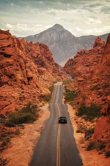 Martin Podt MPP1009 - MPP1009 - American Beauty - 12x18 Photography, Mountains, Rocks, Highway, Car, Road, Landscape from Penny Lane