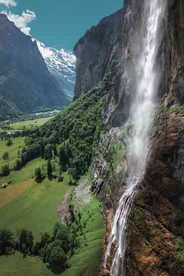 Martin Podt MPP1060 - MPP1060 - Rushing Fall - 12x18 Photography, Landscape, Mountains, Waterfall, Trees, Nature, Sky, Clouds from Penny Lane