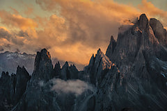 MPP874 - Dramatic Sunset in the Dolomites - 18x12