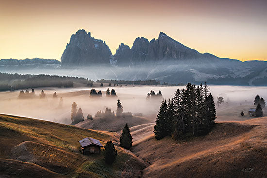 Martin Podt MPP877 - MPP877 - Seiser Alm Before Sunrise - 18x12 Mountains, Seiser Alm Dreamscape, Landscape, Italy, Photography, Sunrise from Penny Lane