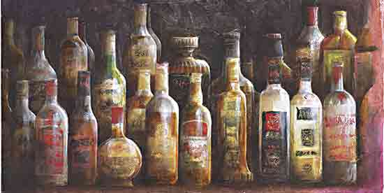 Masey St. Studios MS279 - MS279 - Spirits II - 18x9 Bar, Wine, Wine Bottles, Spirits, Vintage from Penny Lane