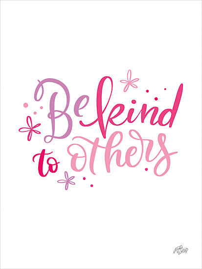 MakeWells MW111 - MW111 - Be Kind to Others - 12x16 Inspirational, Be Kind to Others, Typography, Signs, Textual Art, Tween, Pink, Motivational from Penny Lane