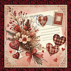 ND347 - Valentine Floral Postcard - 12x12