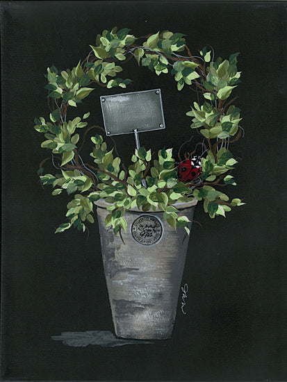 Julie Norkus NOR103 - NOR103 - Good Luck Topiary - 12x16 Topiary, Ladybug, Greenery, Wreath from Penny Lane