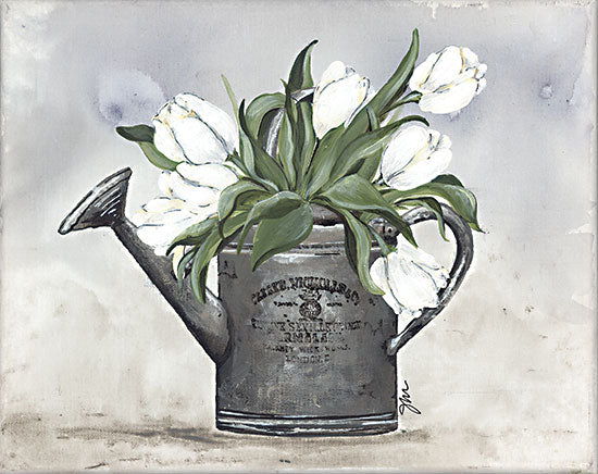 Julie Norkus NOR203 - NOR203 - Watering Can Tulips - 16x12 Watering Can, Flowers, Tulips, Spring, Springtime, Garden, Still Life, Shabby Chic from Penny Lane