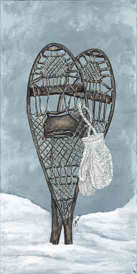Julie Norkus NOR294 - NOR294 - Snowshoe Study - 12x24 Winter, Snowshoes, Mittens, Winter, Snow, Leisure from Penny Lane