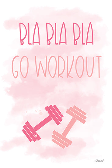 Martina Pavlova PAV497 - PAV497 - Go Workout - 12x18 Workout, Exercise, Weights, Pink, Tween, Typography, Signs from Penny Lane