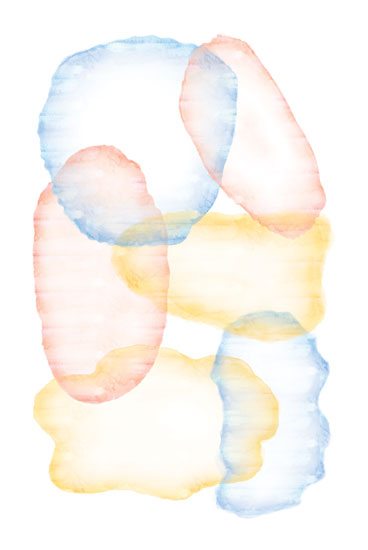 Martina Pavlova PAV514 - PAV514 - Aquarel Forms 1  - 12x18 Abstract, Patterns, Watercolor, Shapes, Pastel Colors from Penny Lane