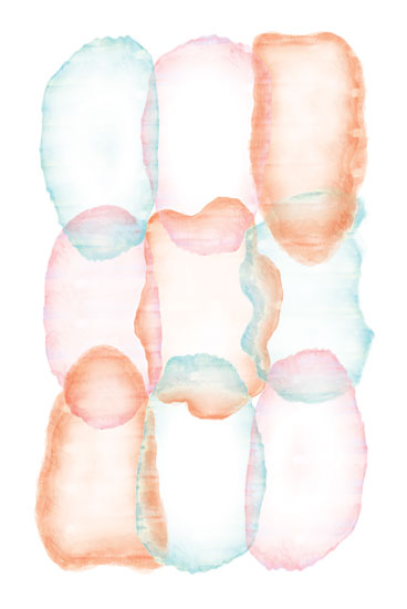 Martina Pavlova PAV518 - PAV518 - Pink Eggs   - 12x18 Abstract, Patterns, Watercolor, Shapes, Pastel Colors from Penny Lane