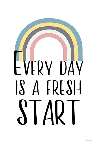 Martina Pavlova PAV521 - PAV521 - Every Day is a Fresh Start - 12x18 Inspirational, Every Day is a Fresh Start, Typography, Signs, Textual Art, Motivational, Tween, Watercolor, Rainbow from Penny Lane