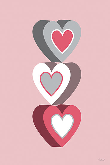 Martina Pavlova PAV526 - PAV526 - Heart Stack - 12x18 Inspirational, Hearts, Love, Patterns from Penny Lane