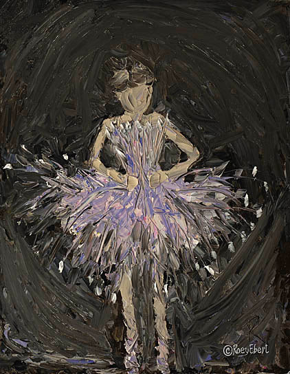 Roey Ebert REAR185 - Tiny Dance on Stage - Children's Art, Figurative, Ballerina, Girl, Dance, Abstract from Penny Lane Publishing