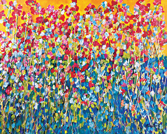 Roey Ebert REAR383 - REAR383 - Happiness - 16x12 Abstract, Flowers, Wildflowers, Vibrant Colors, Contemporary from Penny Lane