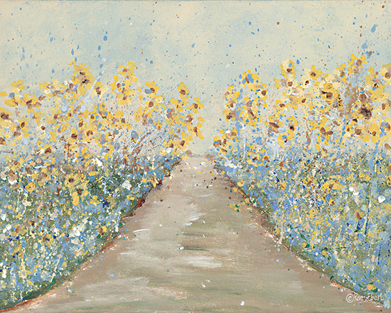 Roey Ebert REAR412 - REAR412 - Path to Buttercup Cottage   - 16x12 Flowers, Buttercups, Path, Road, Abstract, Spring, Spring Flowers, Landscape from Penny Lane