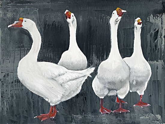 Suzi Redman RED154 - RED154 - Gaggle of Geese - 16x12 Gaggle of Geese, Geese, Birds from Penny Lane