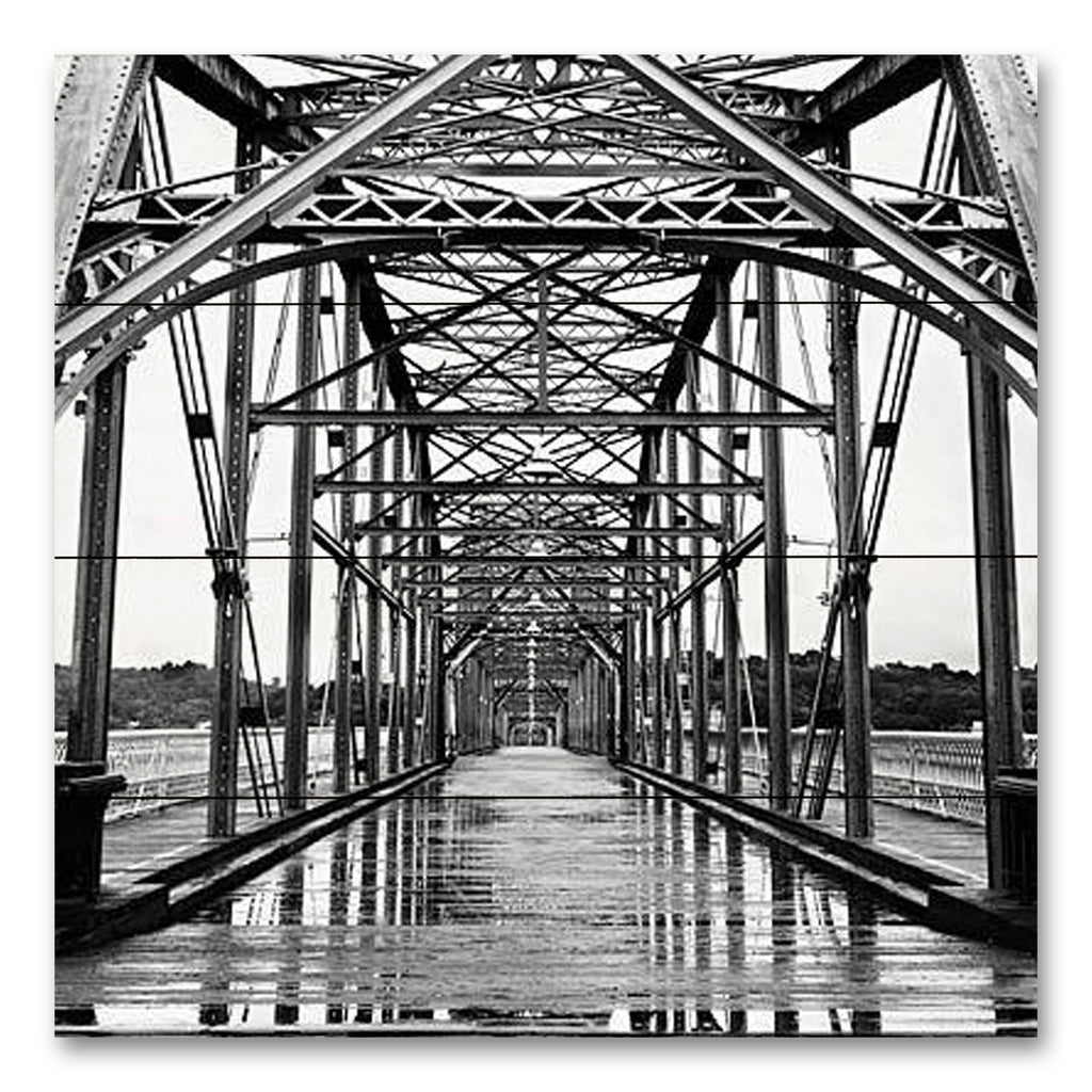 Jennifer Rigsby RIG102PAL - RIG102PAL - Bridge No. 9 - 16x12 Transportation, Bridge, Photography, Black & White, Rain, Weather from Penny Lane