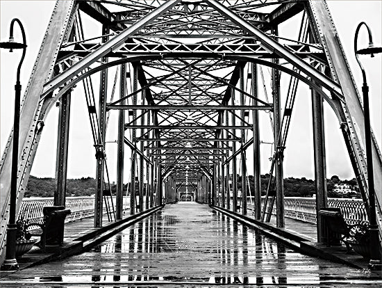 Jennifer Rigsby RIG102 - RIG102 - Bridge No. 9 - 16x12 Transportation, Bridge, Photography, Black & White, Rain, Weather from Penny Lane