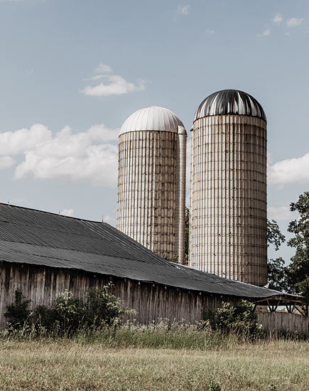 Jennifer Rigsby RIG188 - RIG188 - Standing Farm Sisters - 12x16 Barn, Silos, Farm, Photography, Weathered Barn, Country from Penny Lane