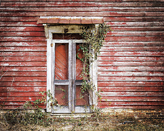 Jennifer Rigsby RIG212 - RIG212 - A Rustic Welcome - 16x12 Photography, Barn, Farm, Barn Door, Rustic, Red Barn, Brush from Penny Lane