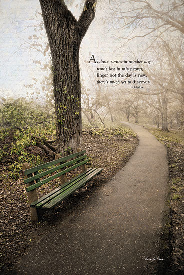 Robin-Lee Vieira RLV447 - Through the Mist - Bench, Trees, Path, Inspirational from Penny Lane Publishing