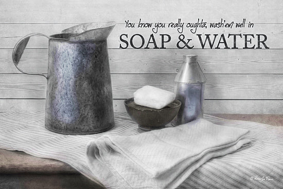 Robin-Lee Vieira RLV668 - Soap & Water - Laundry, Soap, Silver, Signs from Penny Lane Publishing