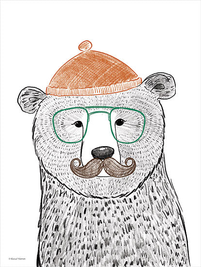 Rachel Nieman RN332 - RN332 - Hipster Bear - 12x16 Bear, Whimsical, Sketch, Children from Penny Lane