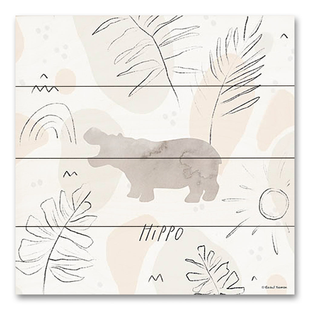 Rachel Nieman RN369PAL - RN369PAL - Jungle Safari Hippo - 12x12  from Penny Lane