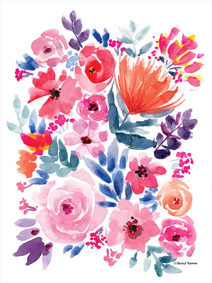 Rachel Nieman RN389 - RN389 - Vibrant Flowers I - 12x16 Abstract, Flowers, Vibrant Colors from Penny Lane