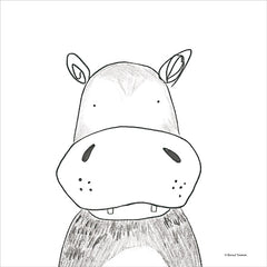RN426 - Hippo Line Drawing - 12x12