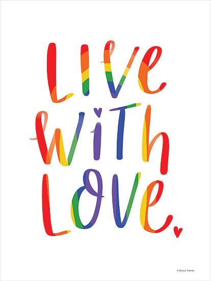 Rachel Nieman RN440 - RN440 - Live with Love Rainbow - 12x16 Live With Love Rainbow, Rainbow Colors, Gay Pride, Love, Typography, Signs from Penny Lane