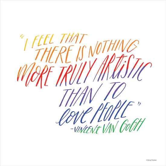 Rachel Nieman RN443 - RN443 - Love People - 12x12 Love People, Vincent Van Gogh, Quotes, Rainbow Colors, Typography, Signs from Penny Lane