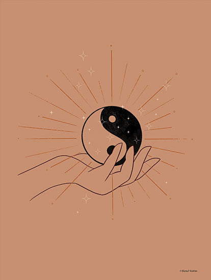 Rachel Nieman RN480 - RN480 - Embrace the Yin and Yang - 12x16 Inspirational, Hand, Yin and Yang, Tan, Neutral Palette from Penny Lane
