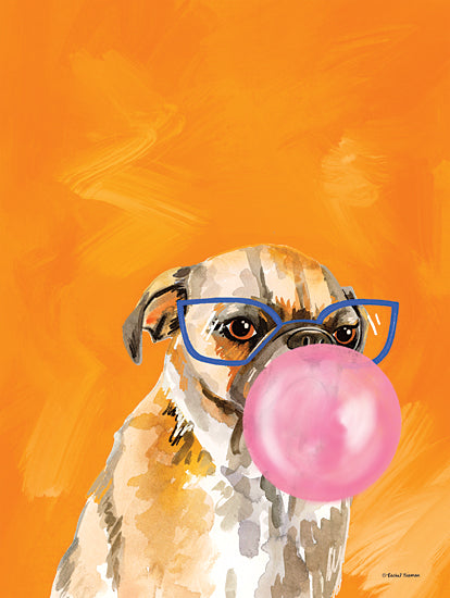Rachel Nieman RN571 - RN571 - Puppy Love 5 - 12x16 Whimsical, Animals, Pets, Dogs, Bubble Gum, Glasses from Penny Lane