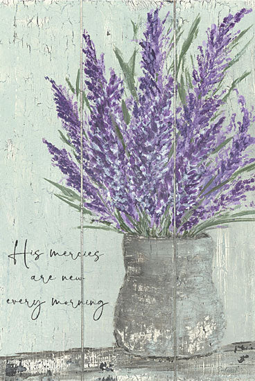 Soulspeak & Sawdust SAW108 - SAW108 - His Mercies - 12x18  Lavender, Clay Pot, Herbs, His Mercies are New Every Morning, Motivational, Typography, Signs, Rustic, Spring from Penny Lane