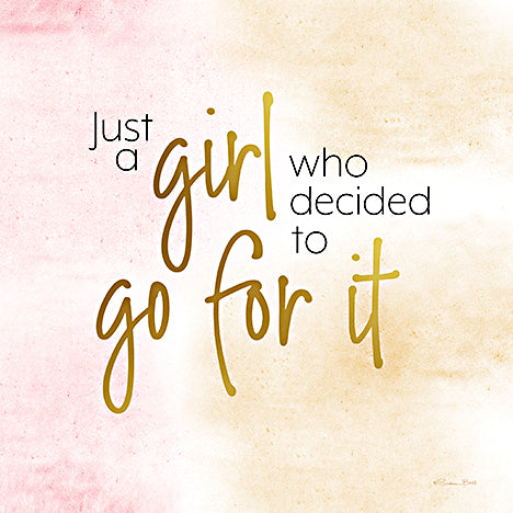 Susan Ball SB1025 - SB1025 - Go For It - 12x12 Girl, Go For It, Pink, Gold, Empowering, Tween, Typography, Signs from Penny Lane