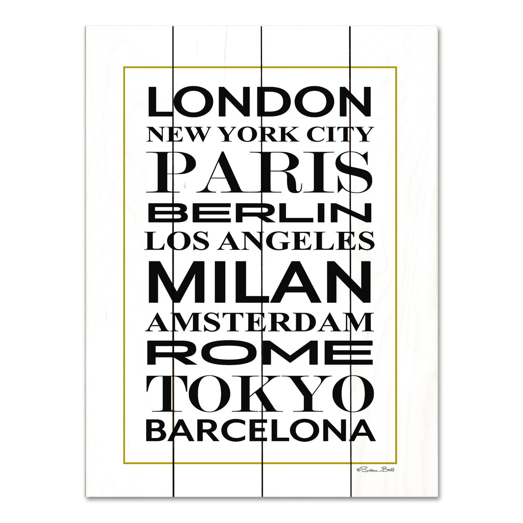 Susan Ball SB1058PAL - SB1058PAL - Fashion Cities    - 12x16 Fashion Cities, Fashion, Typography, Signs, Travel, Typography, Signs from Penny Lane