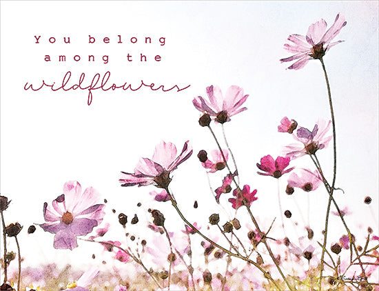 Susan Ball SB1111 - SB1111 - Among the Wildflowers - 16x12 Inspirational, Flowers, Purple Flowers, Wildflowers, You Belong Among the Wildflowers, Typography, Signs, Textual Art, Spring, Cottage/Country, Motivational, Spring from Penny Lane