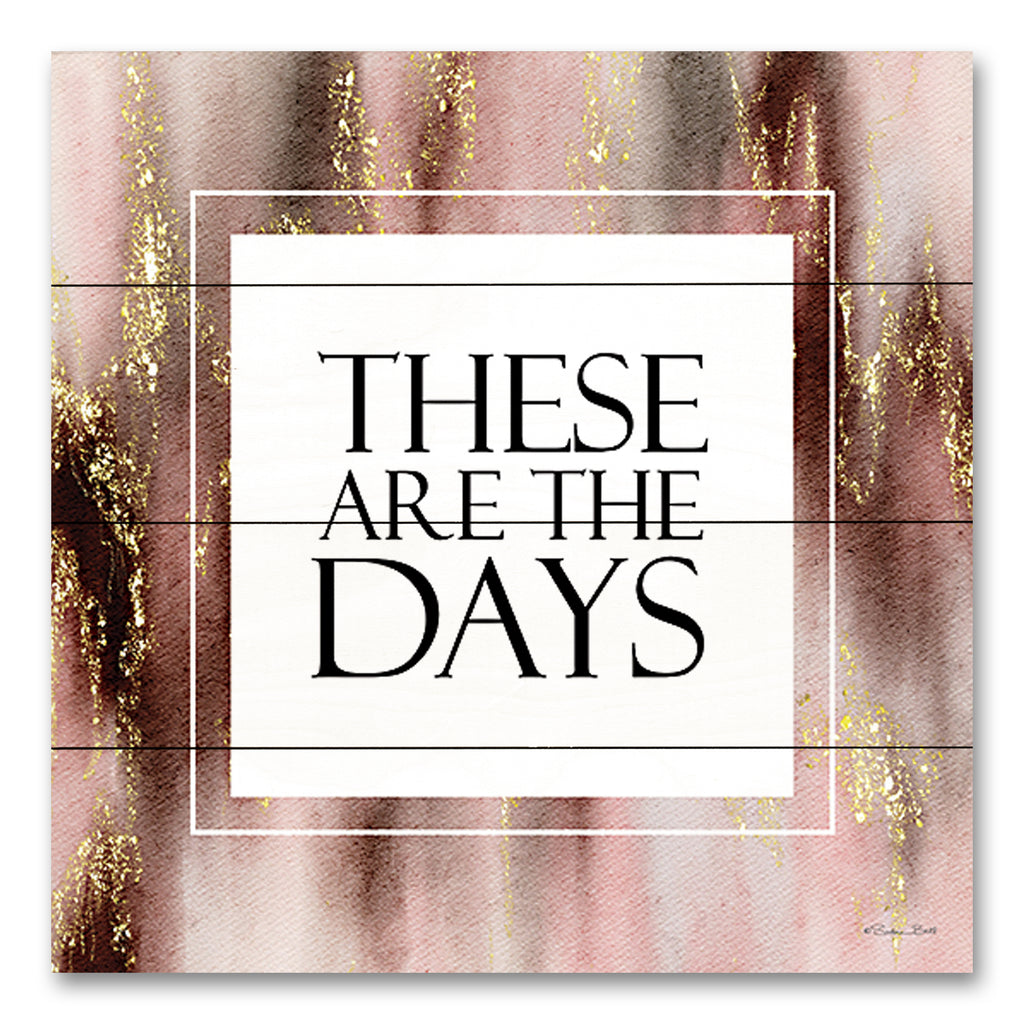Susan Ball SB1172PAL - SB1172PAL - These Are the Days - 12x12 Inspirational, These Are the Days, Typography, Signs, Motivational, Abstract Background, Gold, Framed, Textual Art from Penny Lane