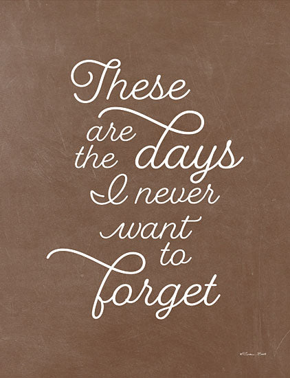 Susan Ball SB1242 - SB1242 - These Are the Days - 12x16 Inspirational, These are the Days I Never Want to Forget, Typography, Signs, Textual Art, Brown & White from Penny Lane