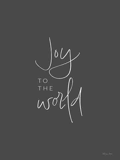 Susan Ball SB1261 - SB1261 - Joy to the World - 12x16 Christmas, Holidays, Inspirational, Joy to the World, Typography, Signs, Textual Art, Black & White from Penny Lane