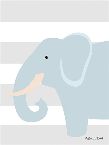 Susan Ball SB442A - Elephant Stripe - Elephant, Kids, Children, Animals from Penny Lane Publishing