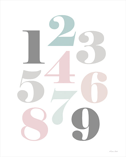 Susan Ball SB804 - SB804 - Softly Colored Numbers - 12x16 Numbers, Children, Signs  from Penny Lane