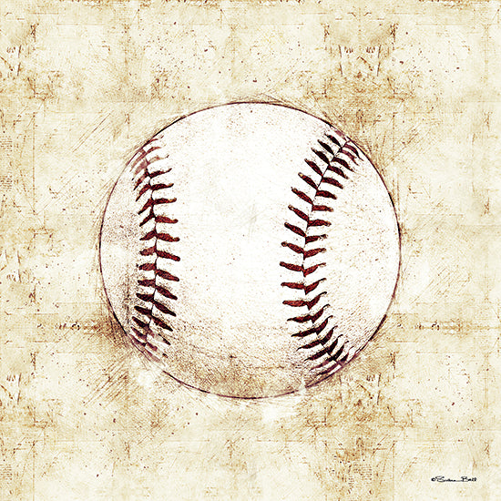 Susan Ball SB870 - SB870 - Baseball Sketch - 12x12 Baseball, Sketch, Sports, Masculine, Boys from Penny Lane