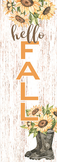 Susan Ball SB931A - SB931A - Hello Fall - 12x36 Fall, Sunflowers, Rubber Boots, Garden Boots, Hello, Typography, Signs, Yellow from Penny Lane