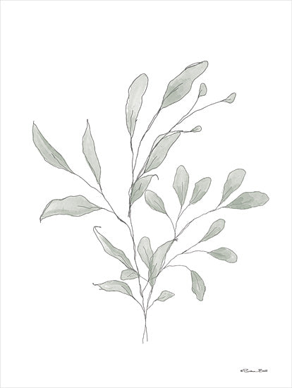 Susan Ball SB998 - SB998 - Simple Leaves 1 - 12x16 Leaves, Sketch, Drawing Print, Black & White, Botanical, Greenery, Simple Leaves from Penny Lane