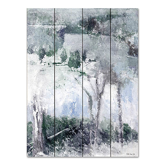 Stellar Design Studio SDS1062PAL - SDS1062PAL - Cabin Get Away 2 - 12x16 Abstract, Trees, Landscape, Green, Gray, Nature from Penny Lane