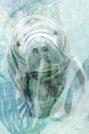 Stellar Design Studio SDS1336 - SDS1336 - Illusion of a Manatee - 12x18 Coastal, Manatee, Abstract, Under Water, Ocean from Penny Lane