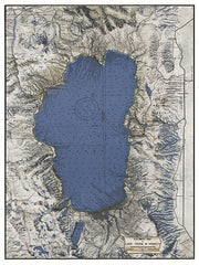 SDS1353 - Lake Tahoe Map - 12x16